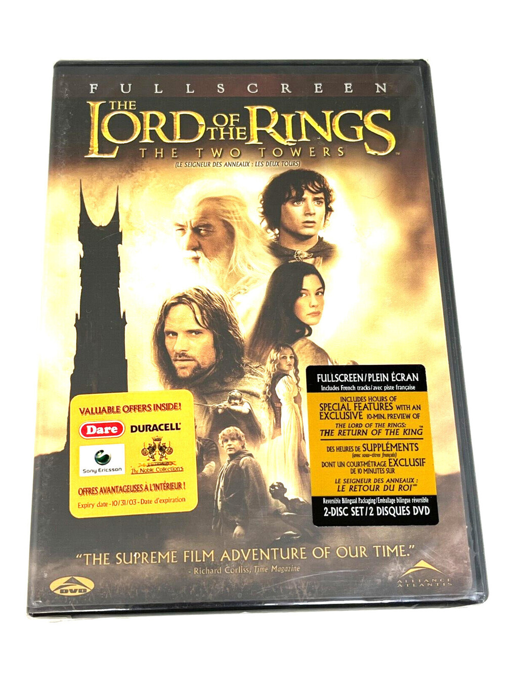 The Lord of the Rings: The Two Towers DVD - Brand New Sealed - Full Screen